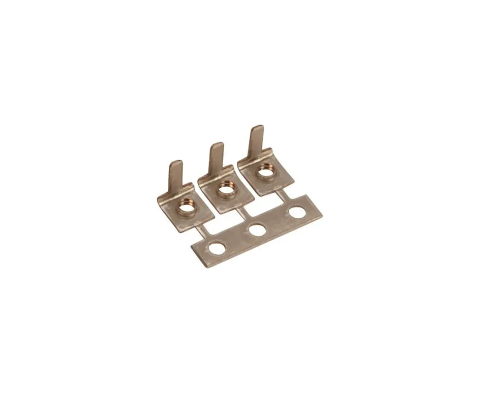 electrical stamped terminals silver plating XRF verification — three-point thickness measurement at bolt contact zone bend transition and crimp barrel per ASTM B568 with coining station flatness control